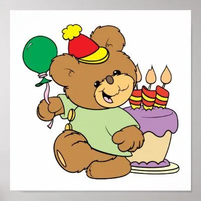 oso de peluche del feliz cumpleaños con la torta y impresiones de ... oso de peluche del feliz cumpleaños con la torta y impresiones de ...