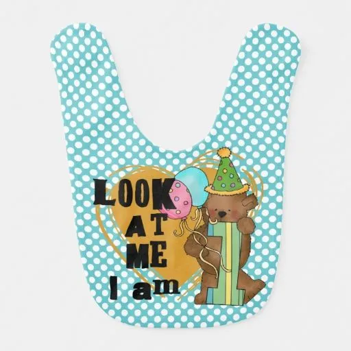 Oso de peluche punteado soy un 1r babero del cumpl | Zazzle Oso de peluche punteado soy un 1r babero del cumpl | Zazzle