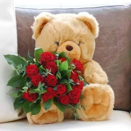 Oso Con Rosas Para Regalar - Imagenes Bonitas | Frases Bonitas