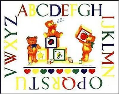 Osos y cubos de letras del abecedario Arte por Marnie Bishop Elmer ...