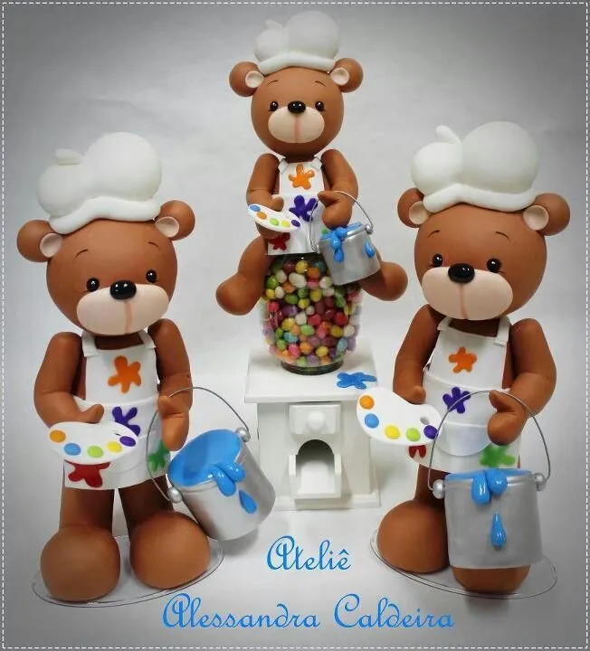 PRECIOSOS OSOS ELABORADOS CON PASTA FLEXIBLE | OSITOS | Pinterest ...