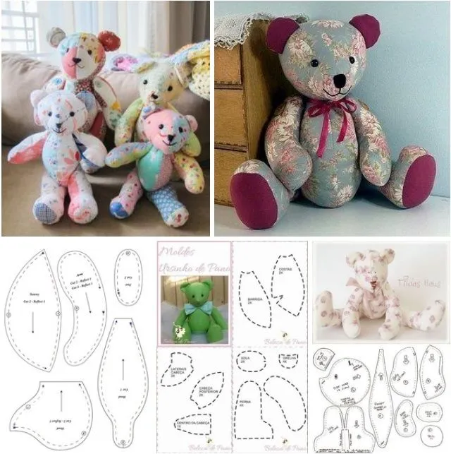 osos de peluche grandes con moldes para imprimir | Diy teddy bear, Teddy bear sewing pattern, Memory bears pattern osos de peluche grandes con moldes para imprimir | Diy teddy bear, Teddy bear sewing pattern, Memory bears pattern