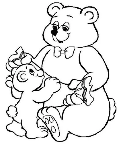 Dibujos de osos para pintar y colorear de la serie de colorear ...