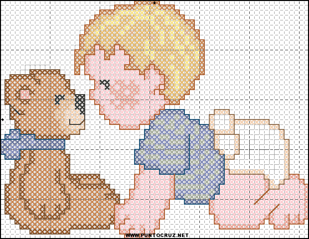 Patrones de bordados punto cruz para bebés - Imagui