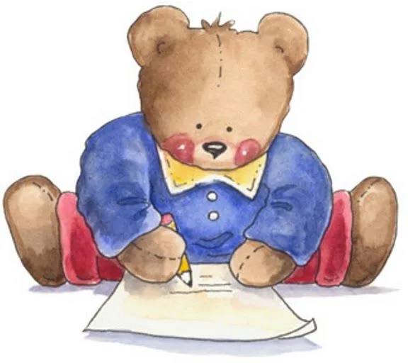 imagen de oso tierno escribiendo osos tiernos para imprimir en ...