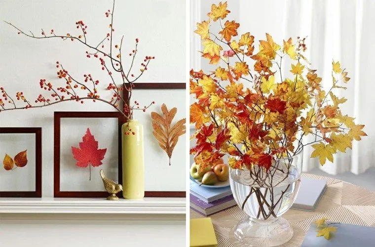 Otoño con hojas secas ideas para decorar la casa -