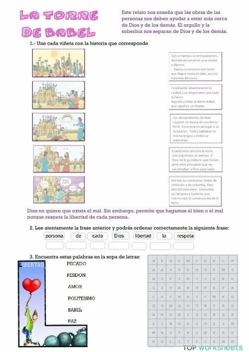 Otros: fichas interactivas y ejercicios online | TopWorksheets