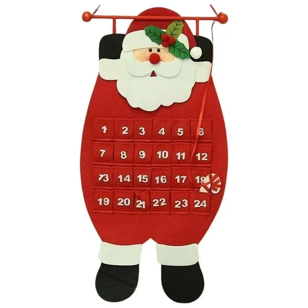 Ounissouiy Calendario de Adviento, colgante de Navidad, adornos de cuenta  regresiva, calendario DIY, colgador numerado, decoración de Navidad, Año  Nuevo Kits de decoración para fiestas Papá Noel Ounissouiy HA070295-01 |  Walmart en