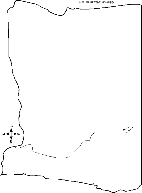 Outline Map Oregon - EnchantedLearning.