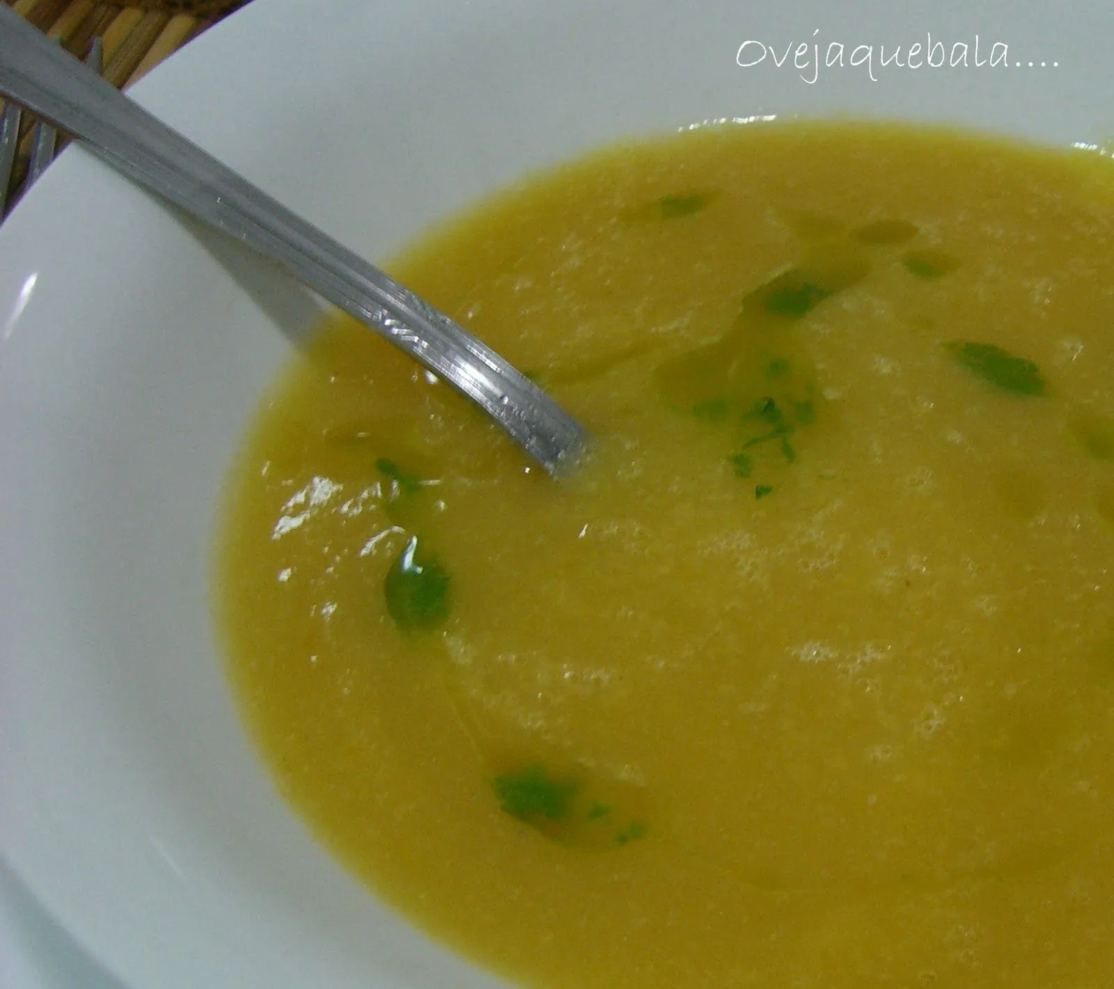OVEJAQUEBALABOCADOQUEPIERDE: Crema de verduras al aceite de perejil ( OVEJAQUEBALABOCADOQUEPIERDE: Crema de verduras al aceite de perejil (