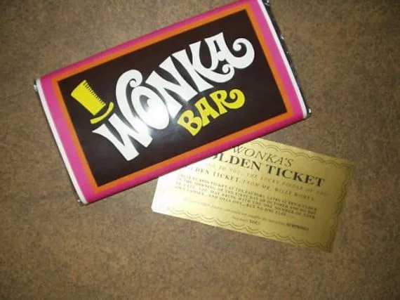 7 oz tamaño Willy Wonka chocolate envoltorio &amp; por Wonkamania