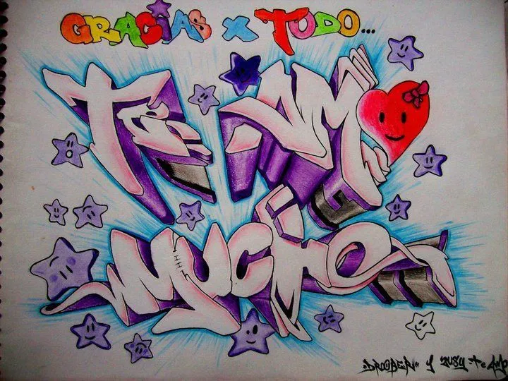 Graffitis-de-amor-te-amo-mucho.jpg (720×540) | pa todos ...