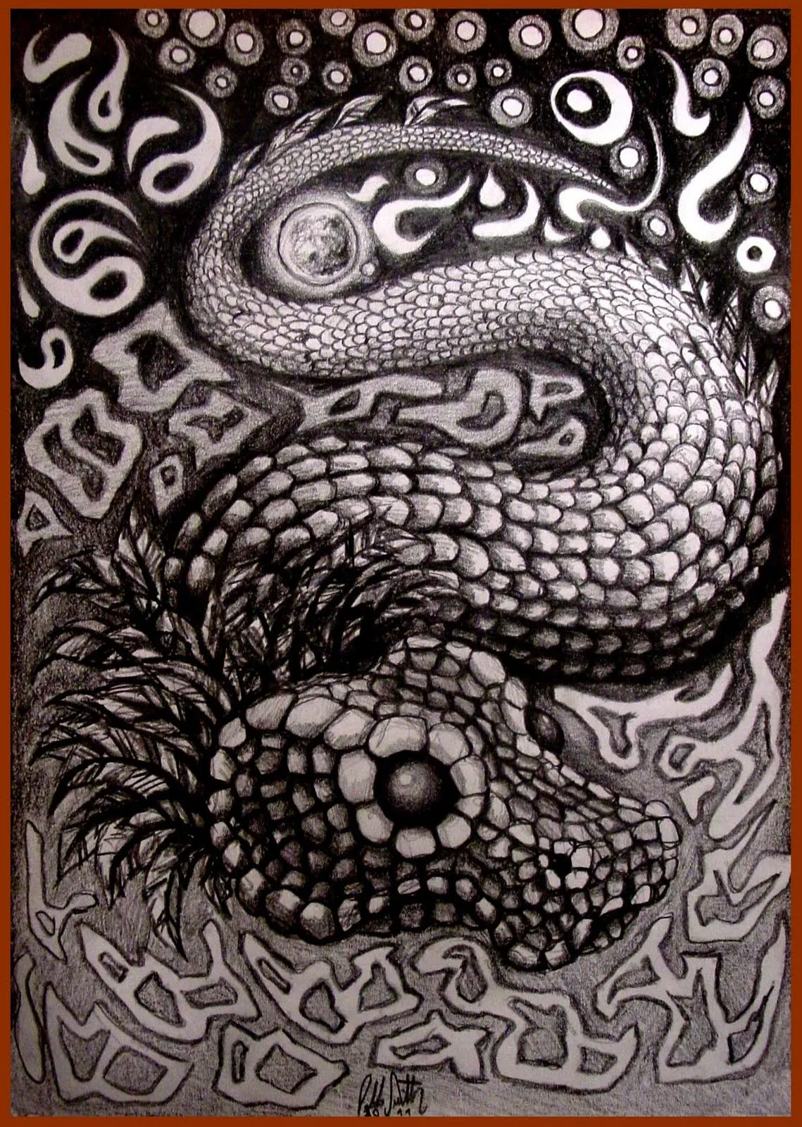 Pablo Smith: Quetzalcóatl (dibujo hoja a4, lapiz) Pablo Smith: Quetzalcóatl (dibujo hoja a4, lapiz)