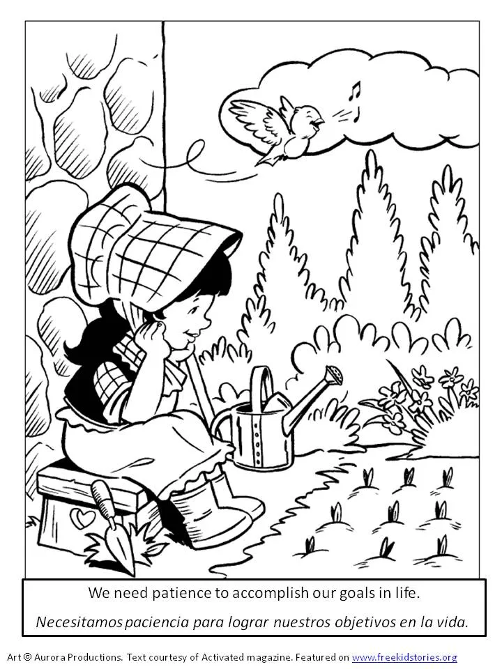 Paciencia: paginas para pintar – Patience Coloring Pages – Free Kids Stories Paciencia: paginas para pintar – Patience Coloring Pages – Free Kids Stories