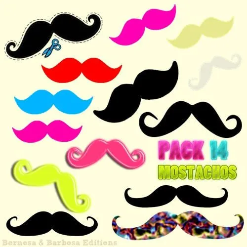 Pack 14 Mostachos by PinkMoustache on DeviantArt