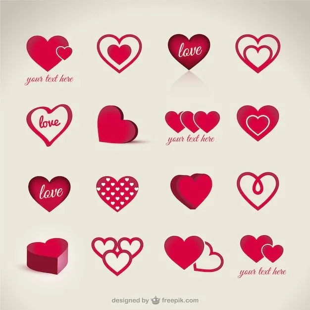 Pack de corazones de San Valentín | Descargar Vectores gratis Pack de corazones de San Valentín | Descargar Vectores gratis