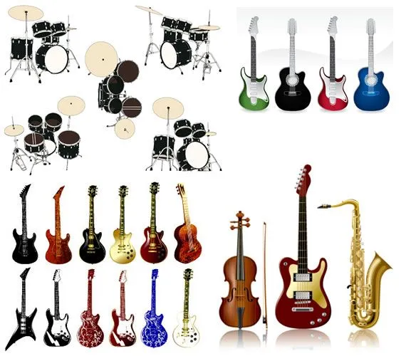 Pack de Instrumentos Musicales Vectorizados - Tutoriales Photoshop ... Pack de Instrumentos Musicales Vectorizados - Tutoriales Photoshop ...