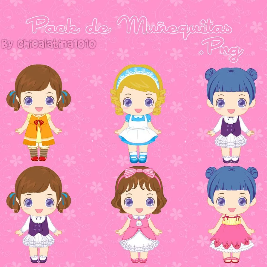 Pack de Munequitas .PNG by Chicalatina1010 on DeviantArt