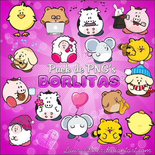 Pack de PNG's de Borlitas by LauraClover on DeviantArt Pack de PNG's de Borlitas by LauraClover on DeviantArt