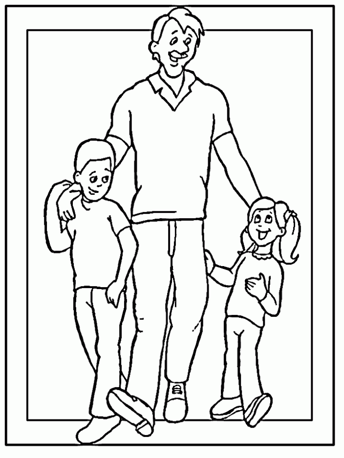 Dibujo de Día del padre para colorear. Dibujos infantiles de Día del ... Dibujo de Día del padre para colorear. Dibujos infantiles de Día del ...