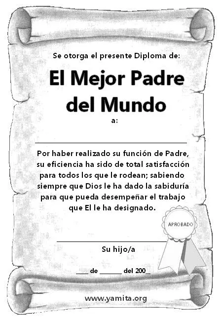 Día del Padre: Diplomas para los Mejores Papás | Imágenes y Noticias Día del Padre: Diplomas para los Mejores Papás | Imágenes y Noticias