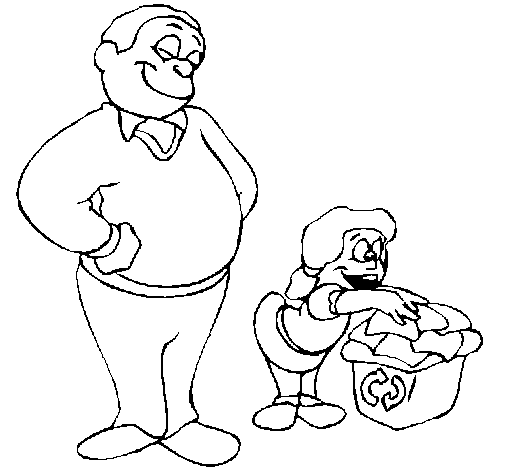 Padre e hija para colorear - Imagui