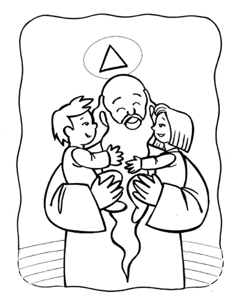 El Padre Nuestro para niños - Dibujos para colorear - Catequesis familiar