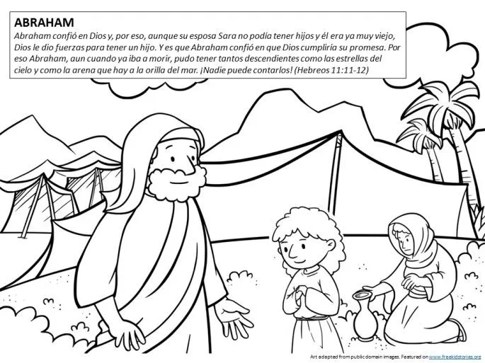 Padres de la Biblia: Páginas para colorear – Free Kids Stories Padres de la Biblia: Páginas para colorear – Free Kids Stories