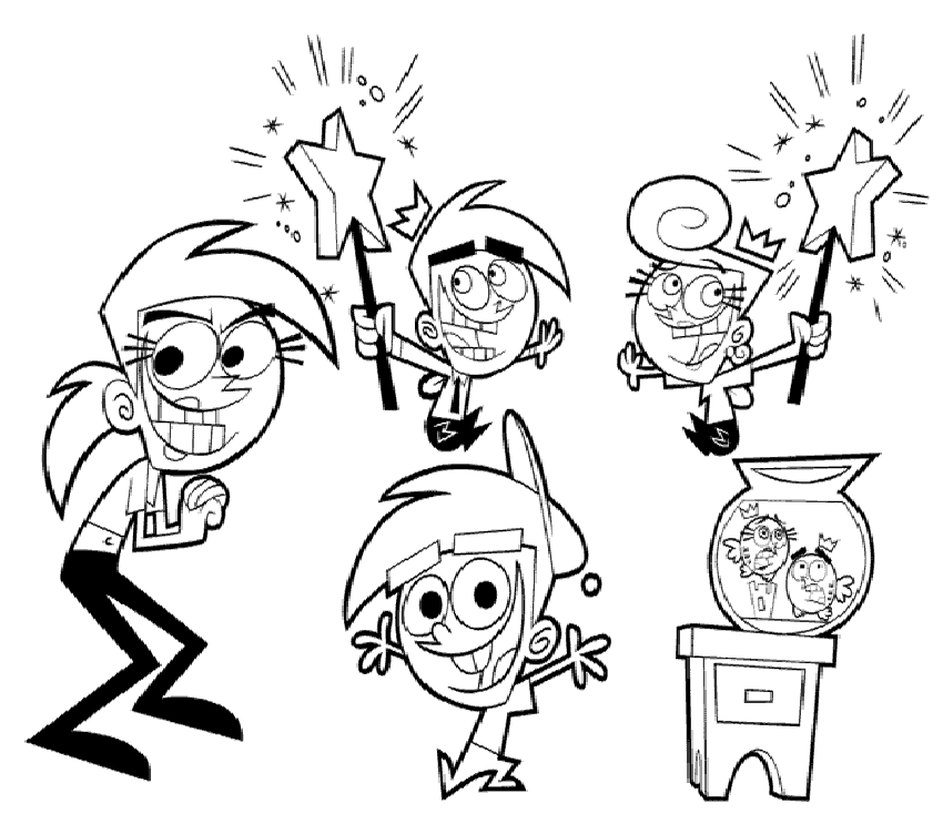 Los Padrinos Magicos para colorear ~ Dibujos para Colorear Infantil Los Padrinos Magicos para colorear ~ Dibujos para Colorear Infantil