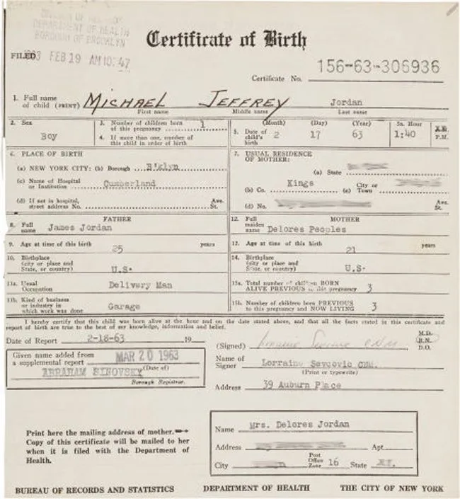 Pagan 26.000 dólares por la partida de nacimiento de Michael ...