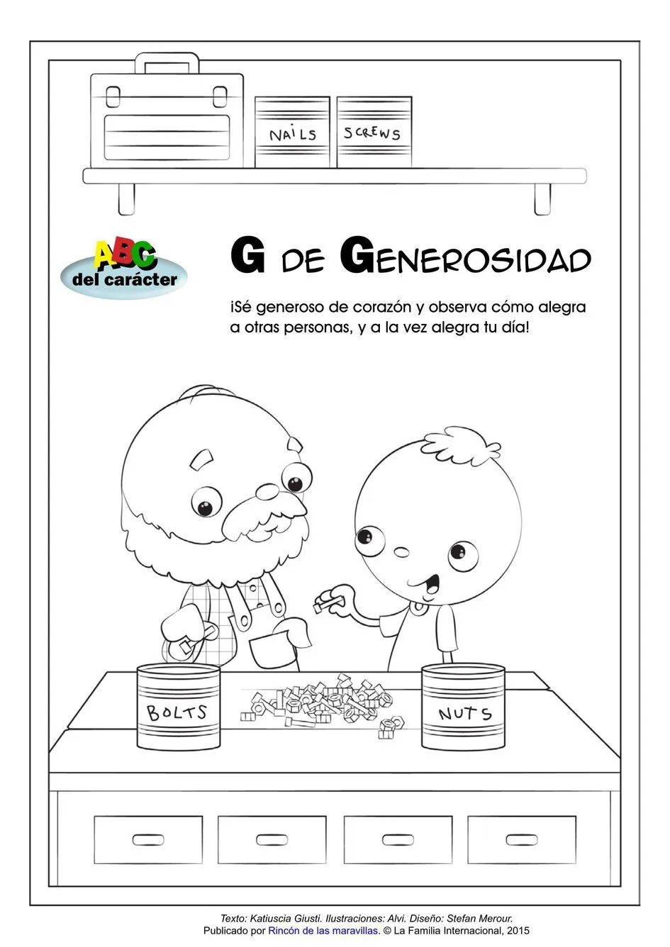 Página para colorear: ABC del carácter: G de Generosidad | Rincón de las maravillas Página para colorear: ABC del carácter: G de Generosidad | Rincón de las maravillas