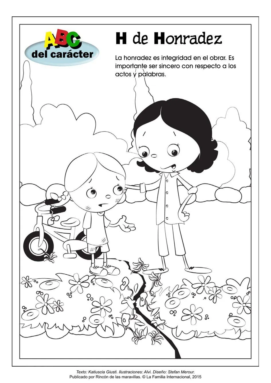 Página para colorear: ABC del carácter: H de Honradez | Rincón de las maravillas Página para colorear: ABC del carácter: H de Honradez | Rincón de las maravillas