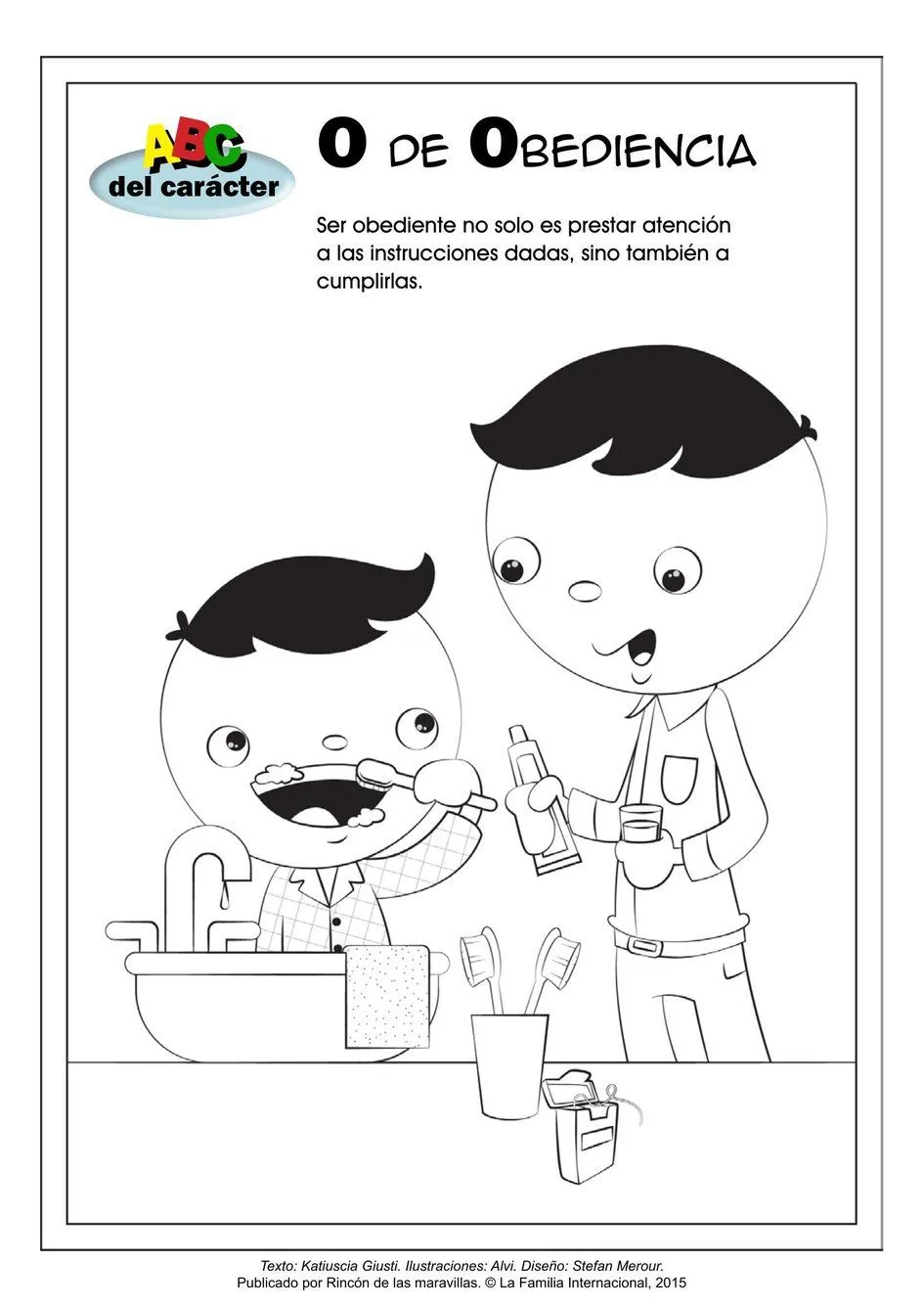 Página para colorear: ABC del carácter: O de Obediencia | Rincón de las maravillas Página para colorear: ABC del carácter: O de Obediencia | Rincón de las maravillas