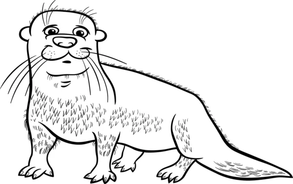 Página para colorear animales de dibujos animados de nutria ... Página para colorear animales de dibujos animados de nutria ...