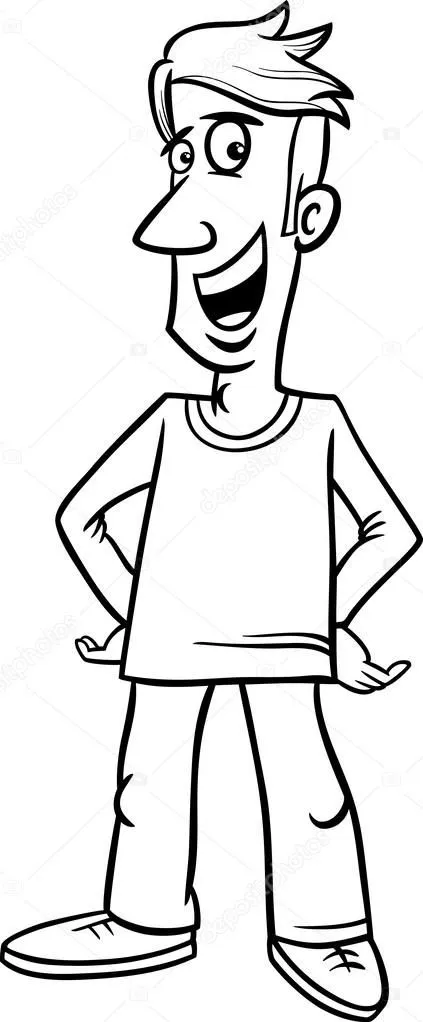 Página para colorear de dibujos animados alegre — Vector stock ...