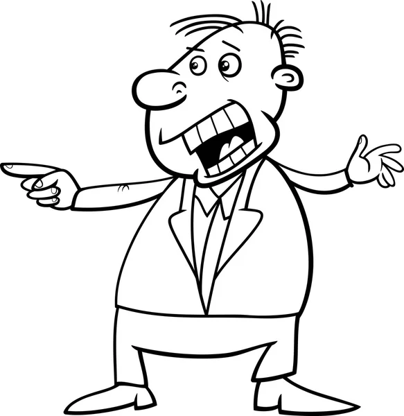 Página para colorear de dibujos animados hombre de gritos — Vector ... Página para colorear de dibujos animados hombre de gritos — Vector ...