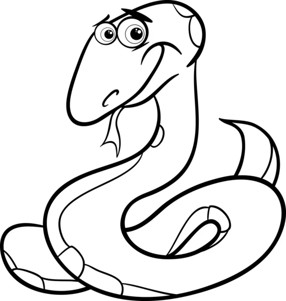 Página para colorear de dibujos animados de serpiente — Vector ... Página para colorear de dibujos animados de serpiente — Vector ...
