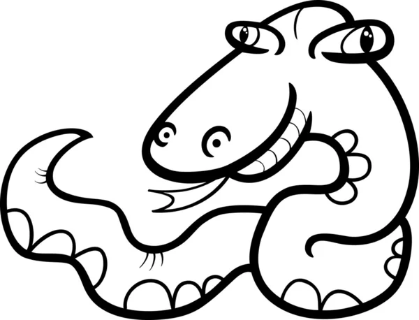 Página para colorear de dibujos animados de serpiente — Vector ...