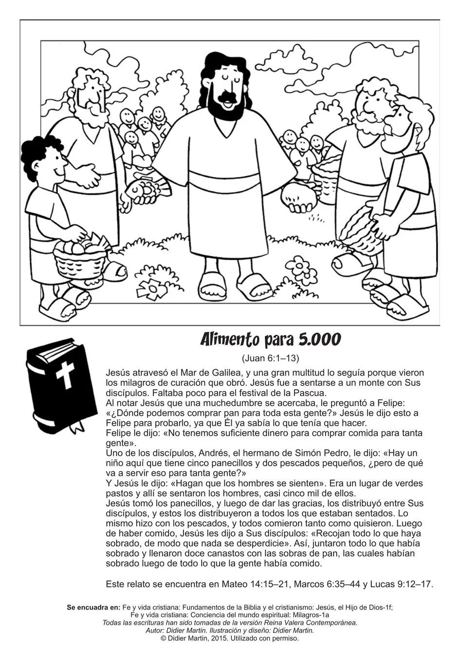 Página para colorear: Milagros en la Biblia: Alimento para 5.000 | Rincón de las maravillas Página para colorear: Milagros en la Biblia: Alimento para 5.000 | Rincón de las maravillas