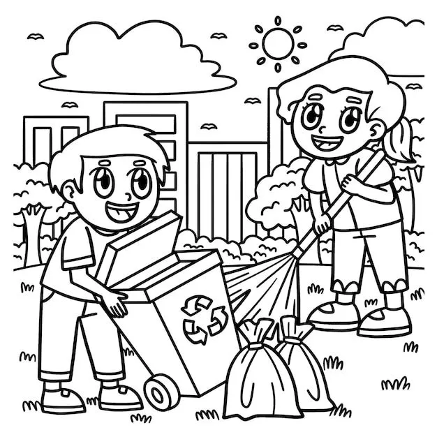Página para colorear de niños musulmanes de ramadán para niños | Vector Premium Página para colorear de niños musulmanes de ramadán para niños | Vector Premium