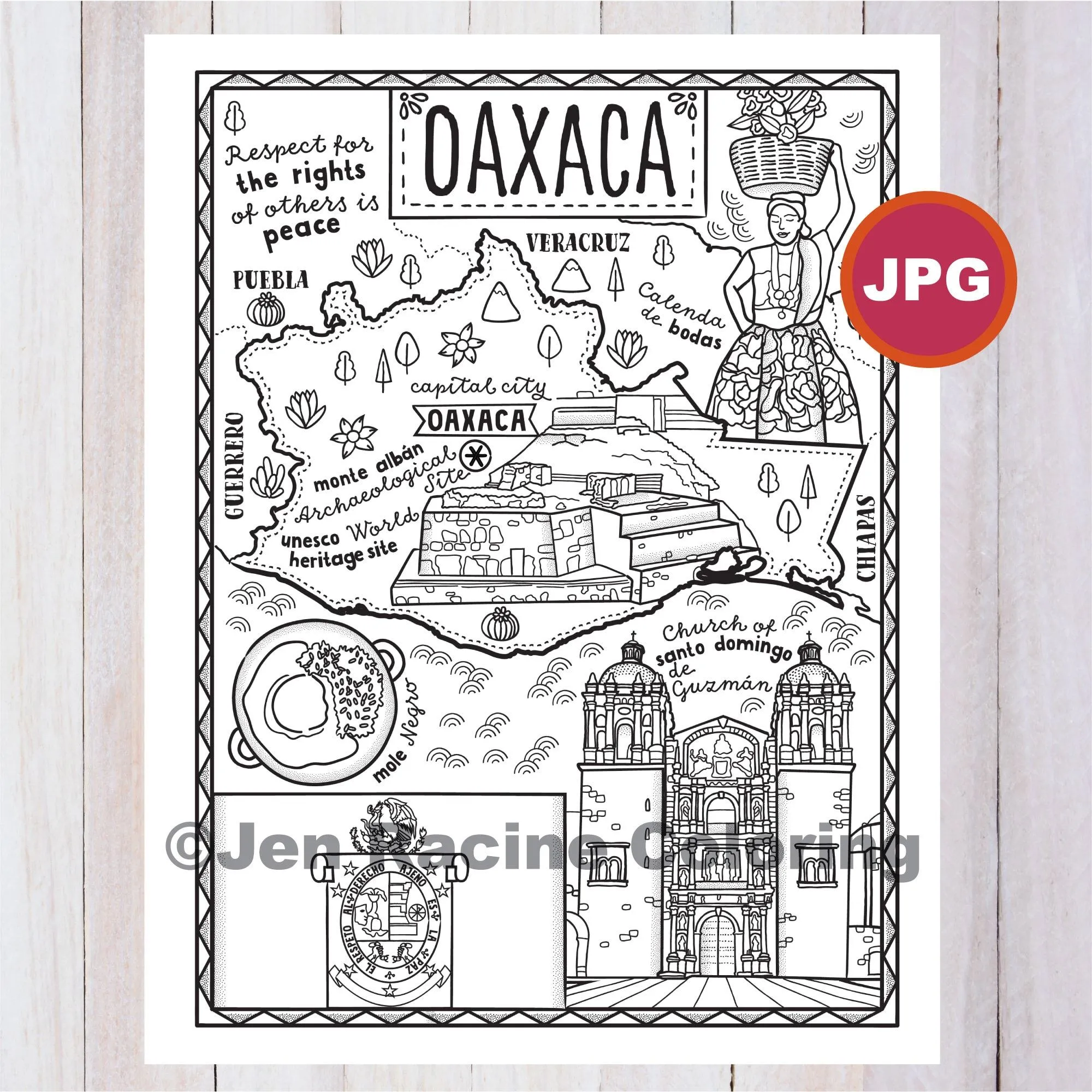 Página para colorear oaxaca Estado de México Estados de México Bandera Comida Monumentos Página para colorear JPG Descargar - Etsy México Página para colorear oaxaca Estado de México Estados de México Bandera Comida Monumentos Página para colorear JPG Descargar - Etsy México