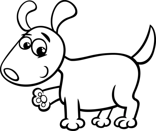 Página para colorear de perro cachorro dibujos animados — Vector ...