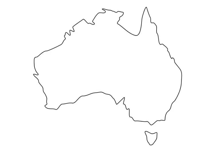 Página para colorir Austrália - img 10688.