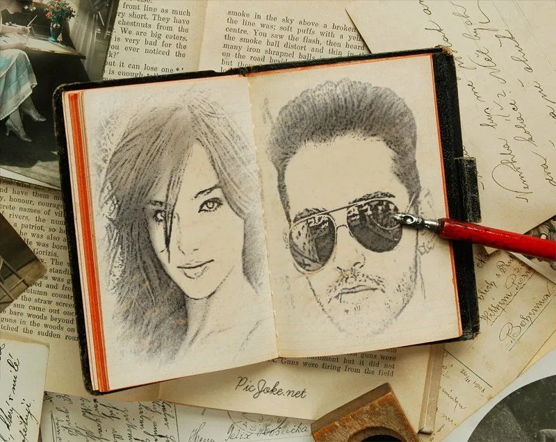 Pagina para Editar Fotos: Fotomontaje de Dibujo a Lápiz Pagina para Editar Fotos: Fotomontaje de Dibujo a Lápiz