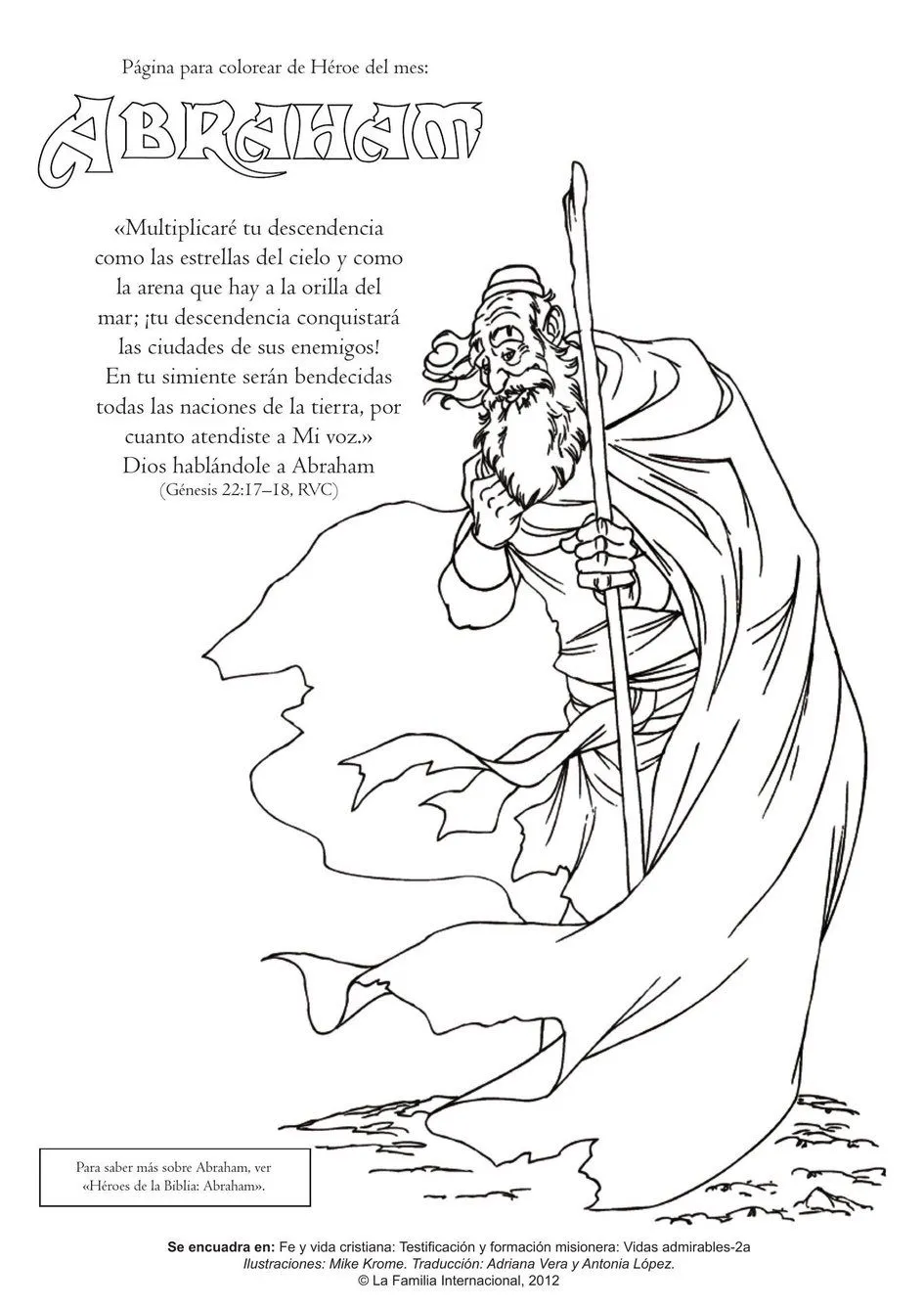 Páginas para colorear: Abraham | Rincón de las maravillas Páginas para colorear: Abraham | Rincón de las maravillas
