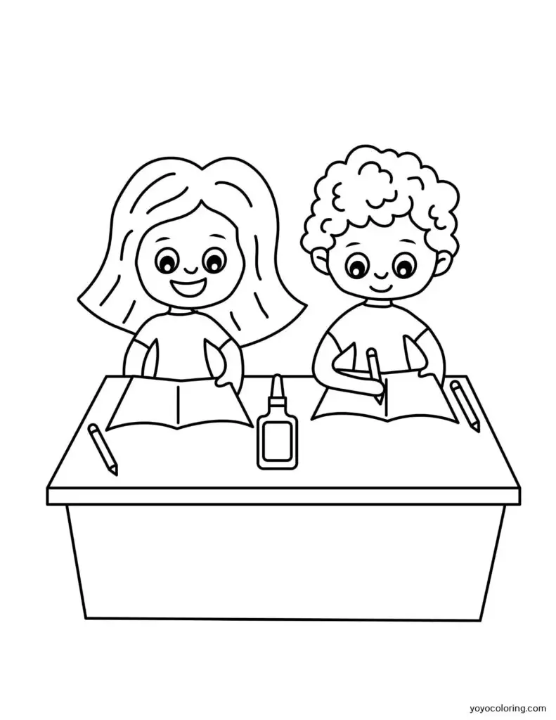 Páginas para colorear en el aula ᗎ Plantilla de pintura imprimible Páginas para colorear en el aula ᗎ Plantilla de pintura imprimible