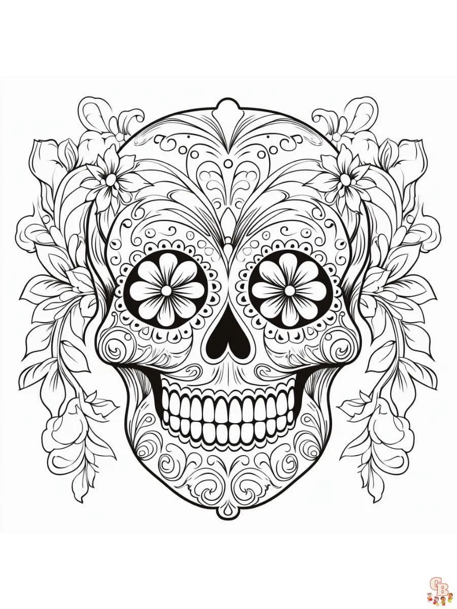 Páginas para colorear de Calavera imprimibles gratis para niños y adultos Páginas para colorear de Calavera imprimibles gratis para niños y adultos