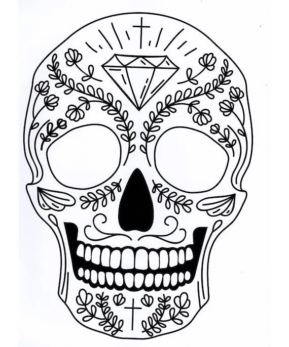 Páginas para colorear de calaveras día de los muertos día de - Etsy México Páginas para colorear de calaveras día de los muertos día de - Etsy México