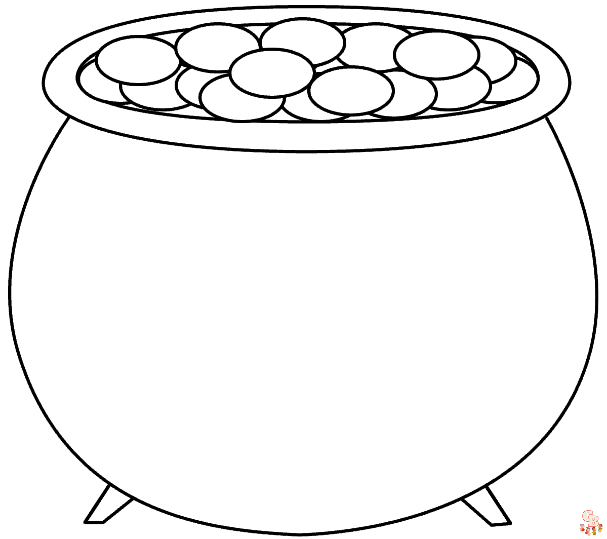 Páginas para colorear de la olla de oro imprimibles gratis para niños y adultos