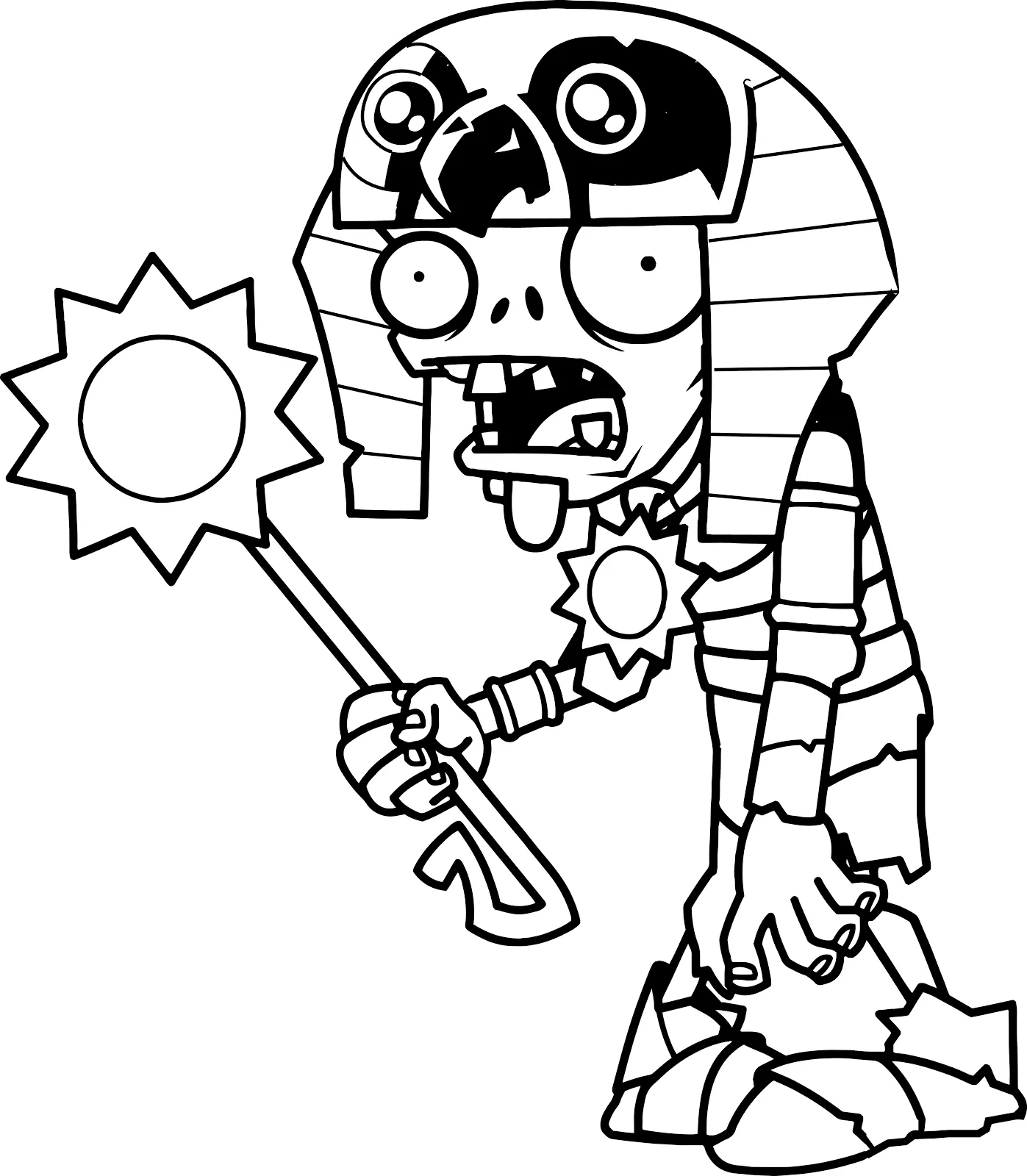 Páginas para colorear originales Original coloring pages: Plants vs. zombies  2 Egyptian pharaoh zombie